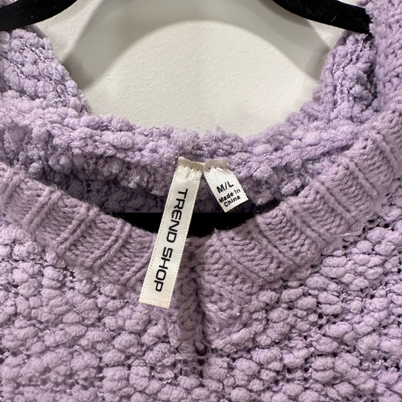 Lavender Popcorn Sweater Hoodie - Picture 3 of 4